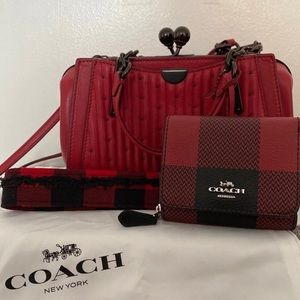 Coach crossbody leather handbag & Wallet